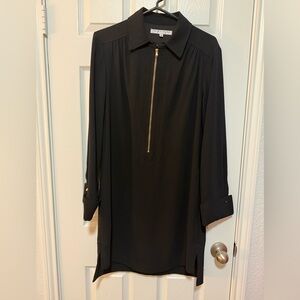 TRINA TURK DARYA LONG SLEEVE DRESS GOLD ZIPPER NWOT SIZE 8